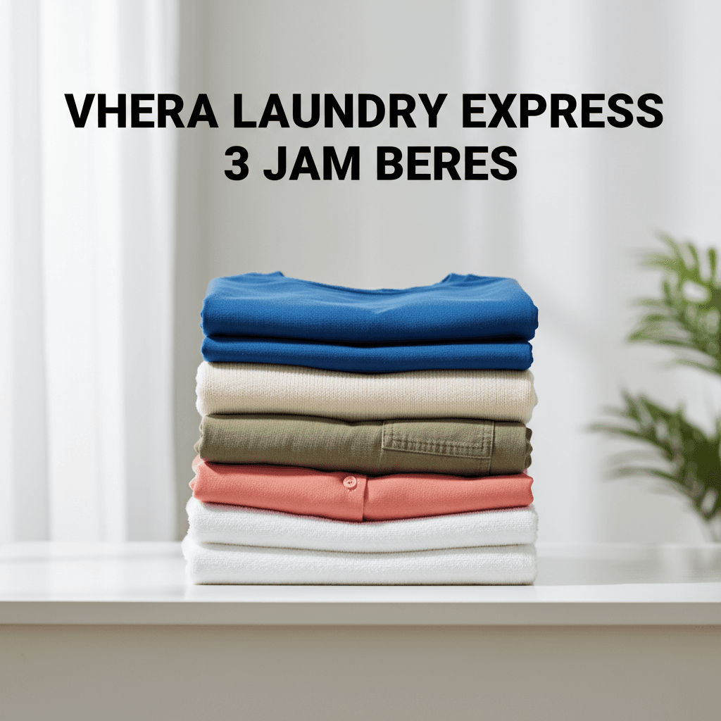 Pakaian bersih dilipat dengan rapi dalam 3 jam