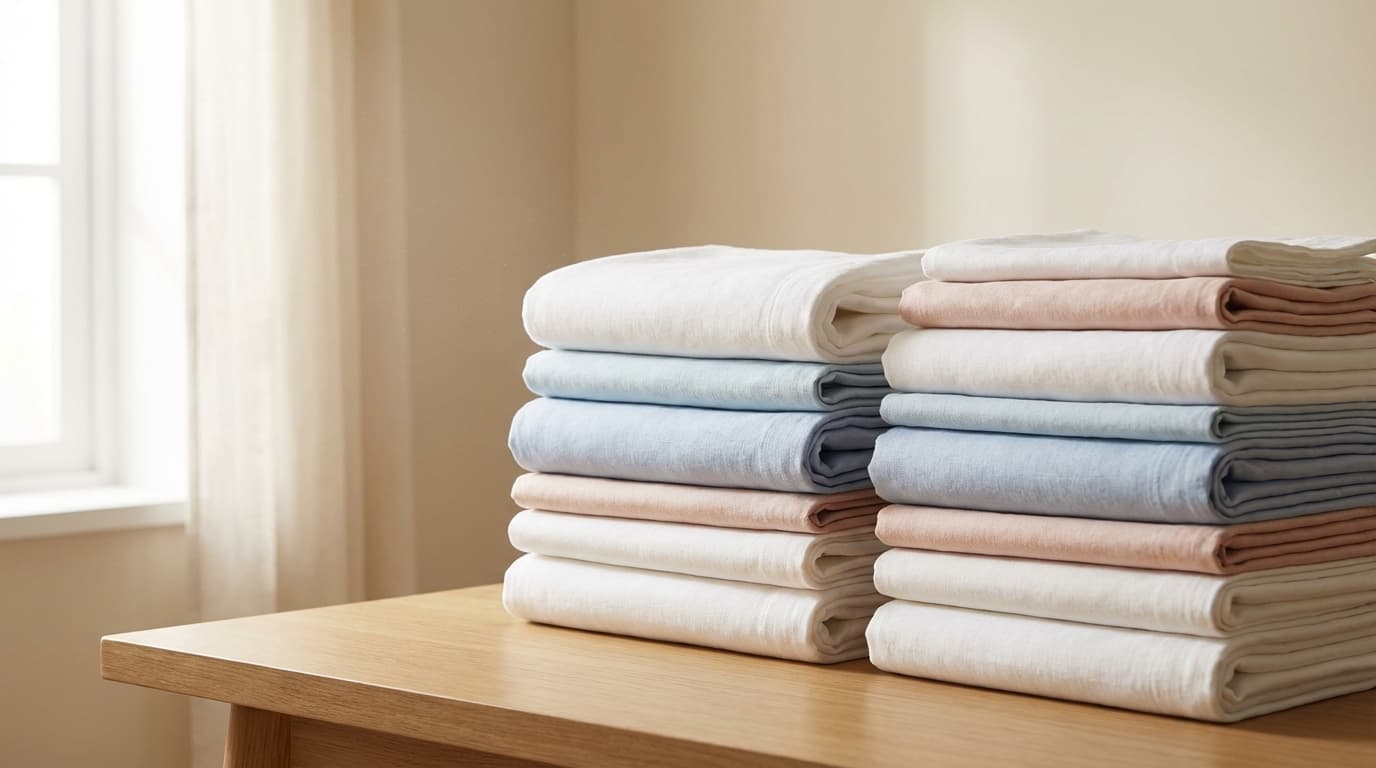 Pakaian bersih dan wangi yang dilipat dengan rapi